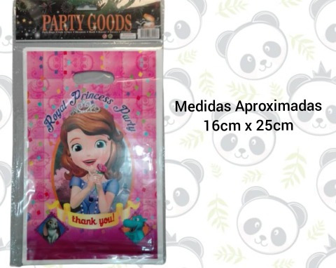 Bolsas Plásticas Para Cotillón Cumpleaños Princesa Sofia