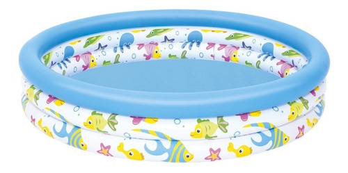 Imagen 1 de 3 de Pileta Inflable Bestway 51009 Fondo Del Mar 3 Aros 140 Lt