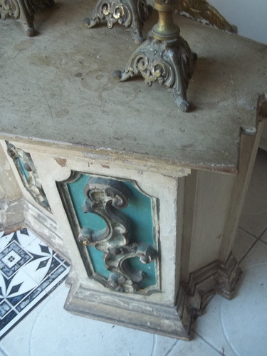 Imagem 4 de 10 de Sergioschw Antigo Altar Mesa Capela Igreja Policromado 137 C