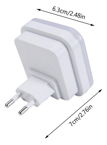 Lámpara De Enchufe De 0,5 W Para Dormitorio, Pasillo, Blanco