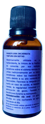 Tintura Extracto Passiflora 30ml Con Gotero