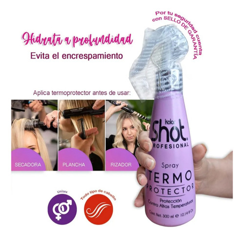 Termoprotector Para Cabello Kolor Shot Profesional Spray