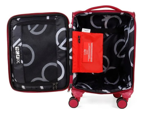 Maleta Cloe Chica De Cabina 16 PLG Acolchada Color Camel Color Tinto Lisa 4EP24348