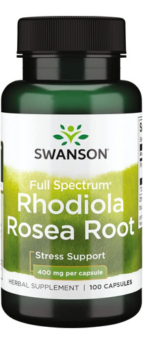 Rhodiola Rosea 400 Mg - 100 Cápsula Swanson