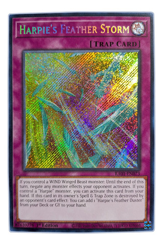 Yugi-oh! Harpie's Feather Storm Ra01-en073 Secret