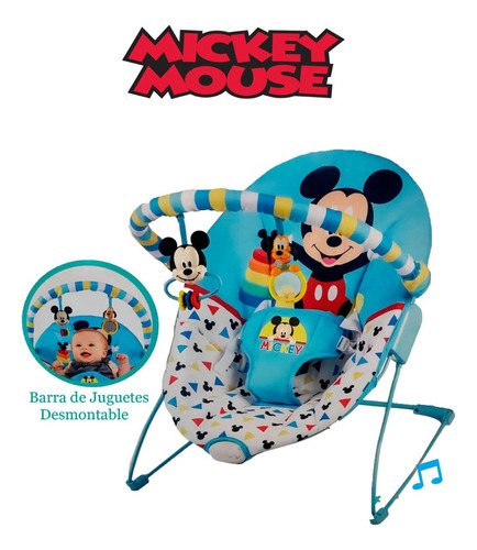Mecedora Bouncer Disney Bsk-22 Mickey Vibrador Y Con Sonido