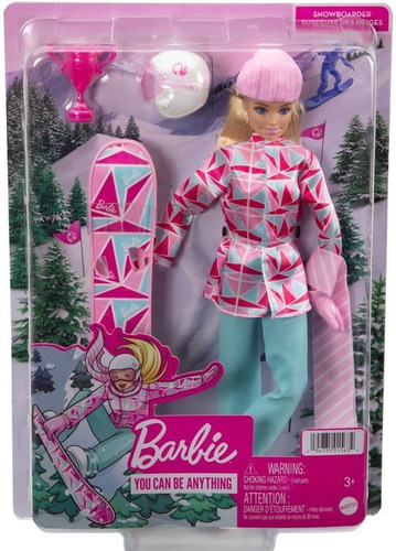 Barbie - Snowboard Con Accesorios - Original Mattel - 