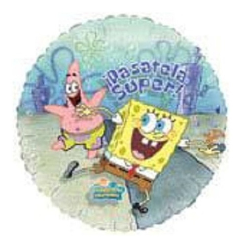 4 Globos Bob Esponja Y Patricio Met 18 Fiesta Pasatela Super