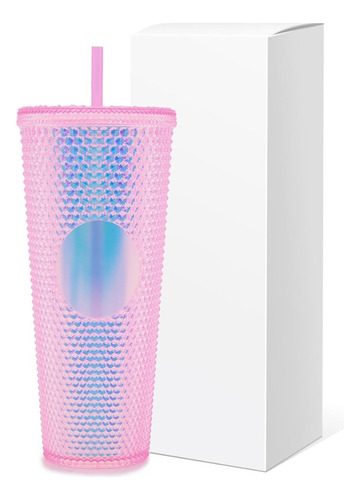 Vaso Starbuck Doble Pared Texturizado 750 Ml Tapa Y Popote