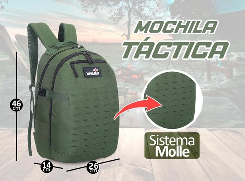 Mochila Alpine Skate Tactica Reforzada Camping Deportiva