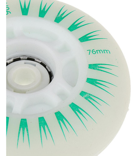 4 Piezas Led Lights Ruedas De Patinaje En Línea 76mm Verde