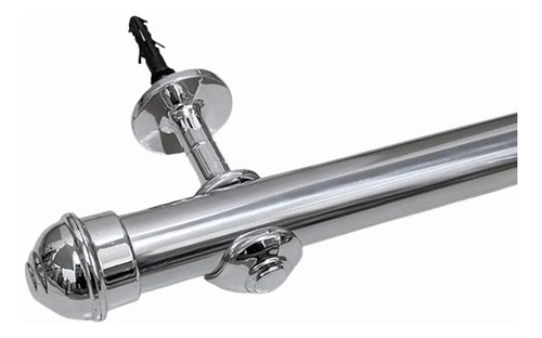 Kit Varão Simples 1,5 Metro 19mm Cromado
