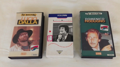 Vhs Impecables;  Modugno, L.dalla Y L.battisti, Casi Sin Uso