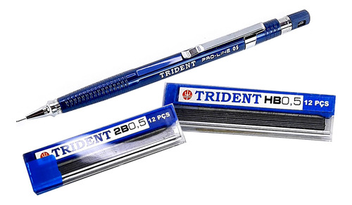 Kit Lapiseira Desenho Trident Pro-line 24 Grafite 05 Hb 2b