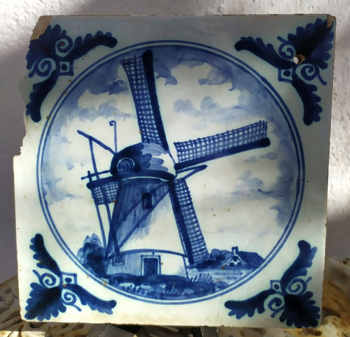 Antiguo Azulejo Delft, Holanda, Seriado.