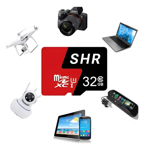 Shr Cartão Micro Sd 32gb Compatível Com Smartphones E Tablet
