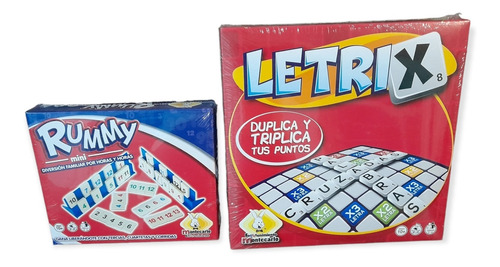 Combo Juegos De Mesa Rummy, Super Números Letrix Y Pitagoras