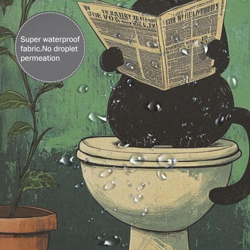 Cortina De Ducha De Gato Jakayla, Cortinas De Tela Para Baño