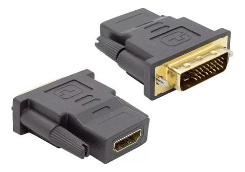 Imagem 2 de 2 de Adaptador Dvi-d Macho P/ 24+1 X Hdmi Femea Contatos Banhado