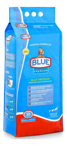 Tapete Higiênico Para Cães Blue Premium 30 Uni Alta Absorção