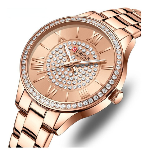 Relojes Elegantes De Cuarzo Con Diamantes Curren Para Mujer