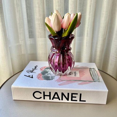 Caixa Livro Chanel Le Perfume M Colorido Liso