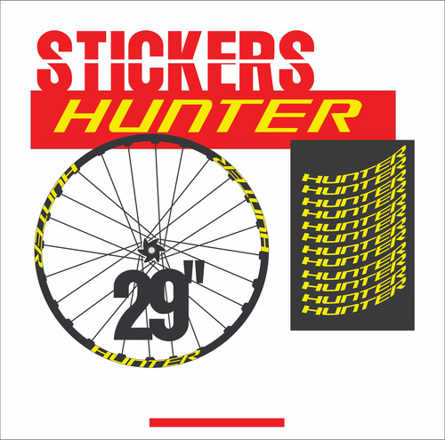 Calcomania Bicicleta Hunter 29 Mtb