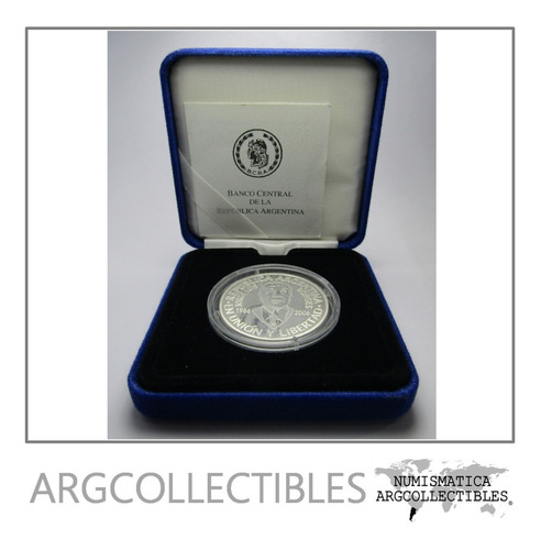 Argentina Moneda Estuche 1 Peso Plata 2006 Jorge Borges Prf