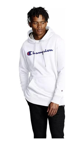 Poleron Champion Algodón Color Blanco Hombre // Hoodie