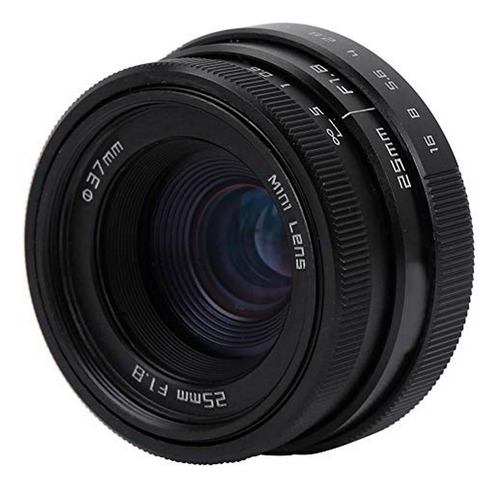 Objetivo Gran Angular Negro, 25mm F1 8 Mini Cctv C Mount Compatible Con Sony, Nikon Y Canon