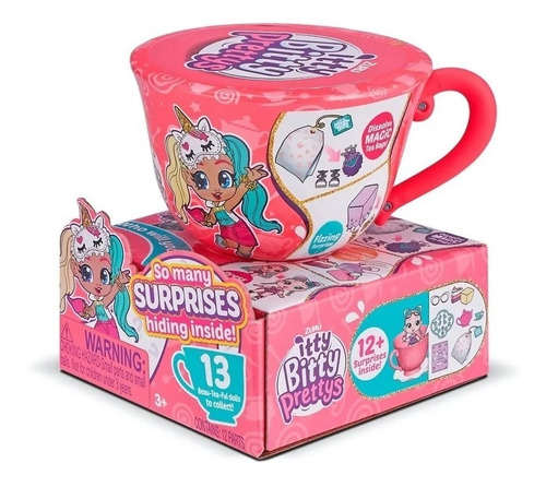 Imagen 1 de 10 de Itty Bitty Prettys Muñeca En Taza De Te Zuru Con Accesorios