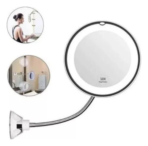 Espejo De Maquillaje Con Aumento X10 Luces Led