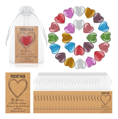 Juego De Fichas Pocket Hug Motiskyy, 24 Piedras En Forma De