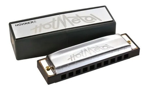 Gaita Harmonica Hohner Hot Metal Em C Dó