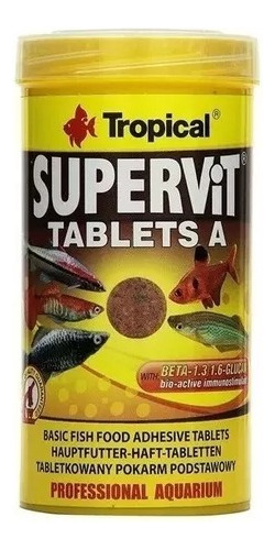 Alimento Peces Tabletas Adhesivas Supervit Tablets A 250ml