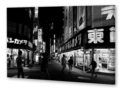 Cuadro Canvas Japones Paisaje Ciudad Carteles Calle