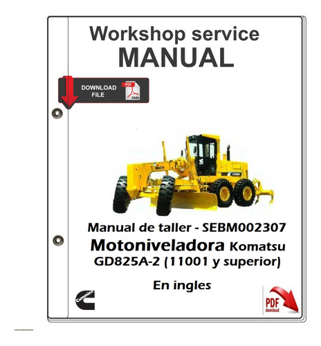 Manual Reparación Motoniveladora Komatsu Gd825a-2 (11001 Y