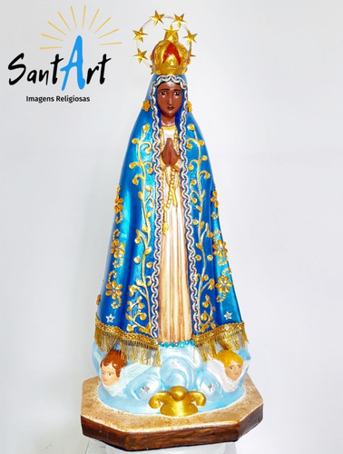 Imagem De Nossa Senhora Aparecida Decorada 45 Cm.
