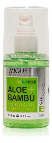 Gel Corpofacial Aloe & Bambú Hidratante &refrescante Miguett Tipo de piel Todo tipo de piel