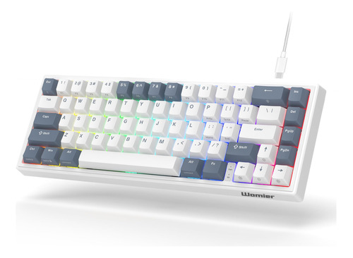 V-k66 - Teclado Mecánico Para Juegos Al 60%, Con Junta De .