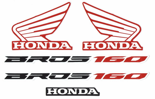 Kit Adesivos Honda Nxr Bros 160 2016 Vermelha