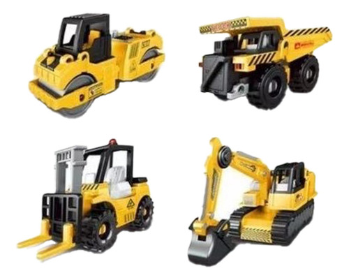 4pcs Vehículos De Construcción Kit De Construcción De