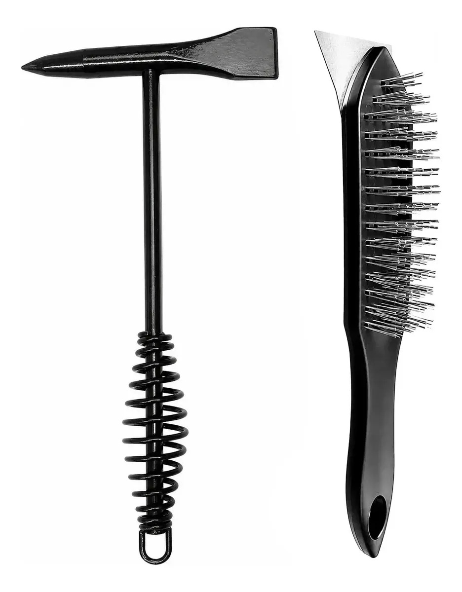 Kit Martelo Picador e Escova de Aço para Solda EVOFIX – Limpeza Profissional