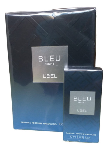 Set Perfume Bleu Intense Night De L'bel 100 Y Mini De 10 Ml