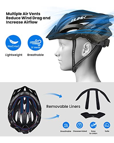 Ilm Lightweight Bike Helmet, Bicycle Helmet For Adult Men &
