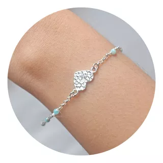 Pulsera De Plata De Corazón Amor Regalo Mujer Novia Amiga