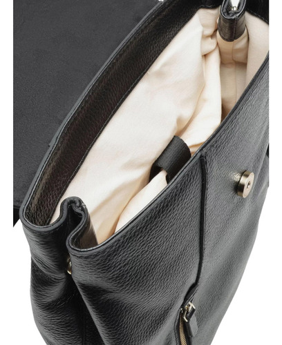 Mochila Arezzo Preta Grande Bolsos Cor Preto Desenho Do Tecido Lisa