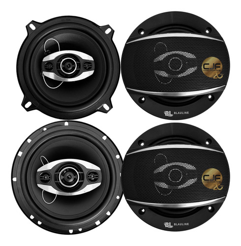 4 Parlantes Blauline 5 Y 6 Para Ford Fiesta 560w 4 Vias Cjf