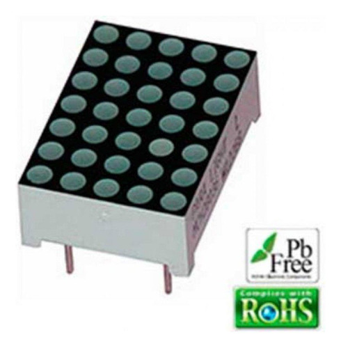 Matrix De Pontos 5x7 Catodo Comum - Led Amarelo C-2570y Amarelo
