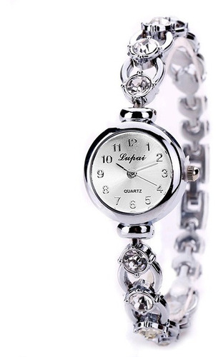 Reloj Pulsera Elegante Con Vidriantes Para Mujer